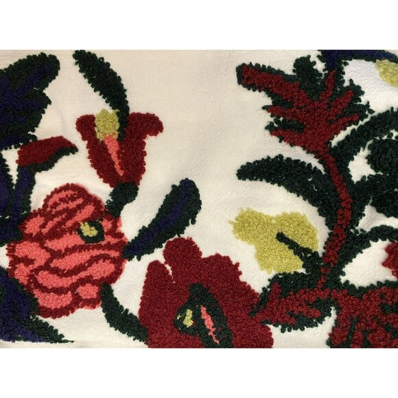 Free People Meadows Embroidered Peasant Top Artsy Hippie Boho Cropped Sz M NEW - Picture 7 of 12